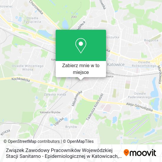 Mapa Związek Zawodowy Pracowników Wojewódzkiej Stacji Sanitarno - Epidemiologicznej w Katowicach