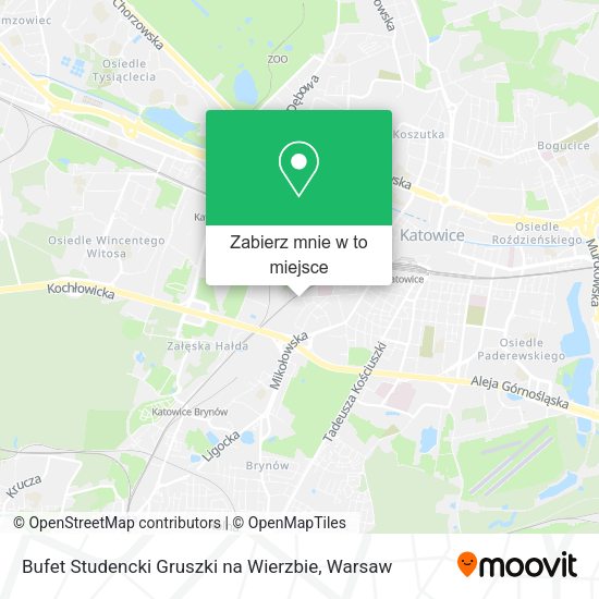 Mapa Bufet Studencki Gruszki na Wierzbie