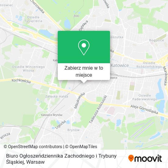 Mapa Biuro Ogłoszeńdziennika Zachodniego i Trybuny Śląskiej