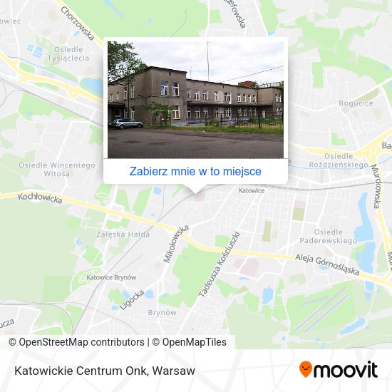 Mapa Katowickie Centrum Onk