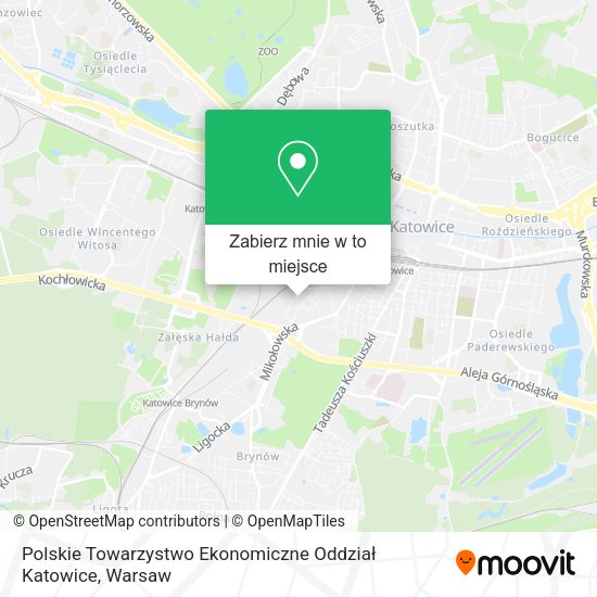 Mapa Polskie Towarzystwo Ekonomiczne Oddział Katowice