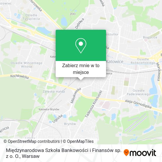 Mapa Międzynarodowa Szkoła Bankowości i Finansów sp. z o. O.