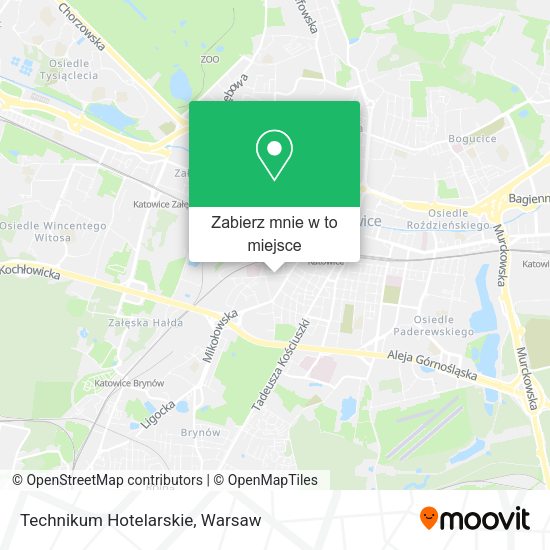 Mapa Technikum Hotelarskie