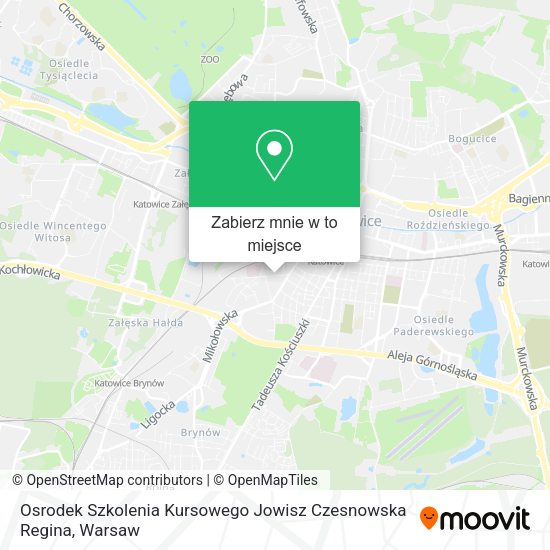 Mapa Osrodek Szkolenia Kursowego Jowisz Czesnowska Regina