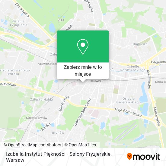 Mapa Izabella Instytut Piękności - Salony Fryzjerskie