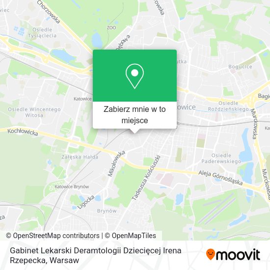 Mapa Gabinet Lekarski Deramtologii Dziecięcej Irena Rzepecka