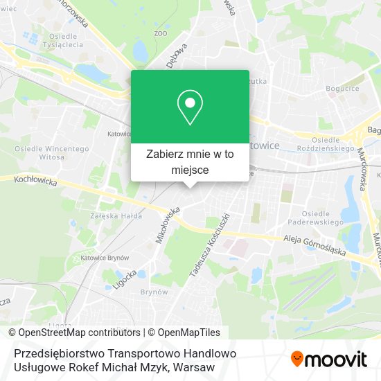 Mapa Przedsiębiorstwo Transportowo Handlowo Usługowe Rokef Michał Mzyk