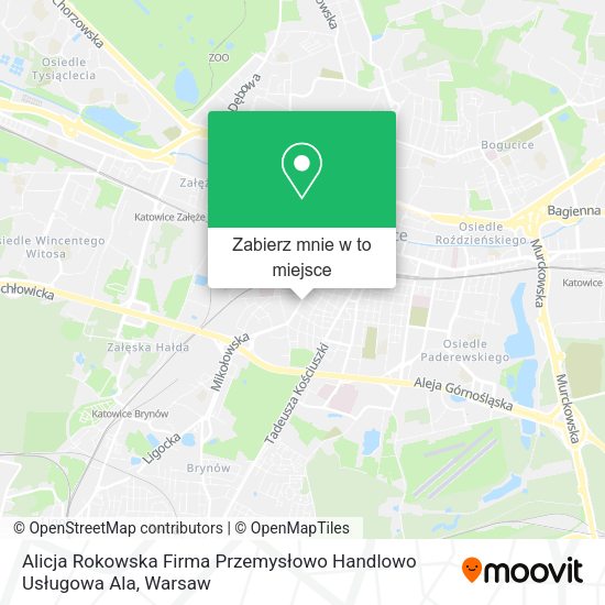 Mapa Alicja Rokowska Firma Przemysłowo Handlowo Usługowa Ala