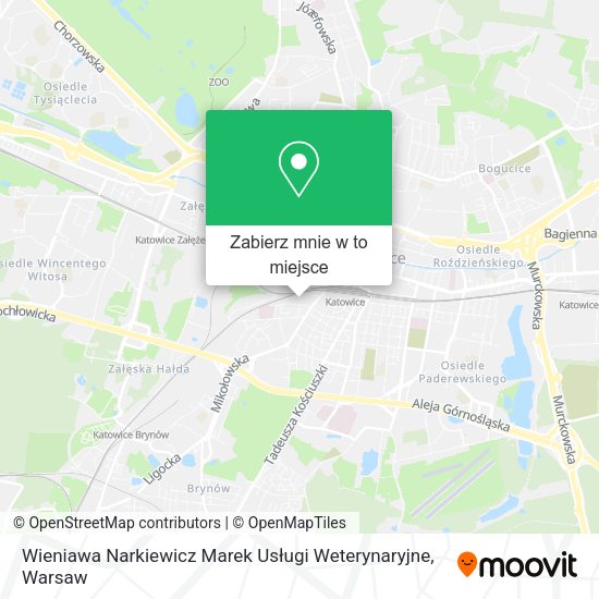 Mapa Wieniawa Narkiewicz Marek Usługi Weterynaryjne