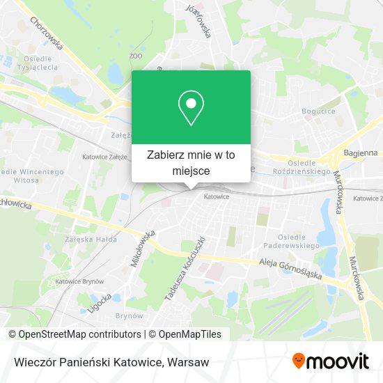 Mapa Wieczór Panieński Katowice