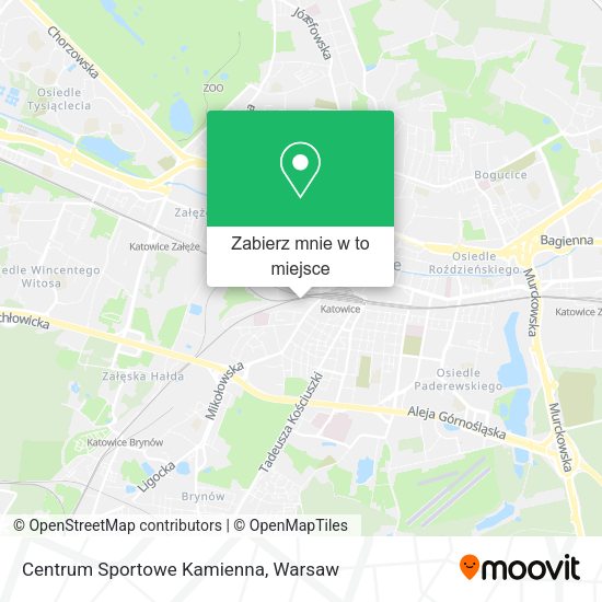 Mapa Centrum Sportowe Kamienna