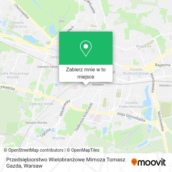 Mapa Przedsiębiorstwo Wielobranżowe Mimoza Tomasz Gazda