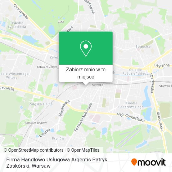 Mapa Firma Handlowo Usługowa Argentis Patryk Zaskórski