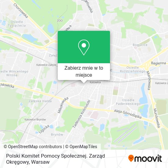 Mapa Polski Komitet Pomocy Społecznej. Zarząd Okręgowy