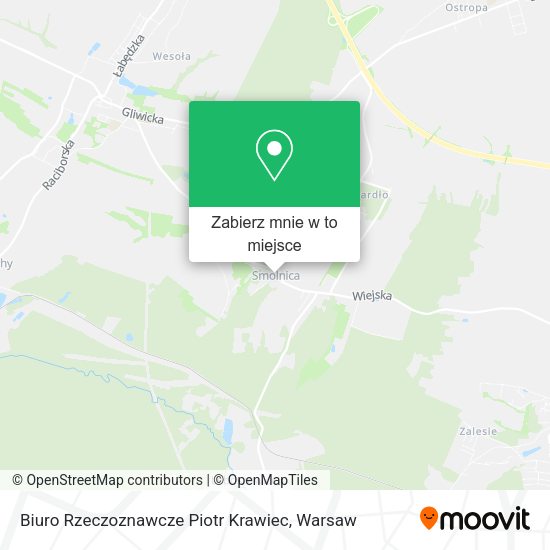 Mapa Biuro Rzeczoznawcze Piotr Krawiec