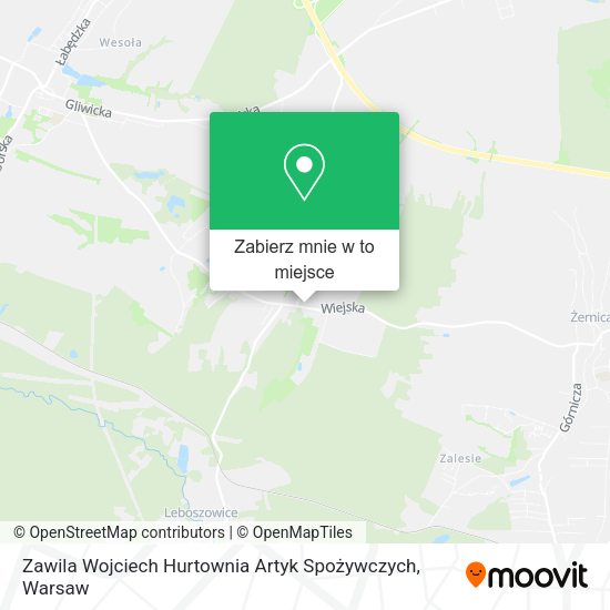 Mapa Zawila Wojciech Hurtownia Artyk Spożywczych