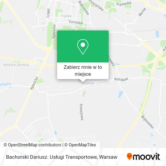 Mapa Bachorski Dariusz. Usługi Transportowe