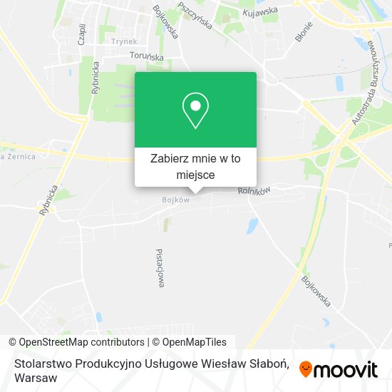 Mapa Stolarstwo Produkcyjno Usługowe Wiesław Słaboń