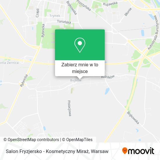 Mapa Salon Fryzjersko - Kosmetyczny Miraż