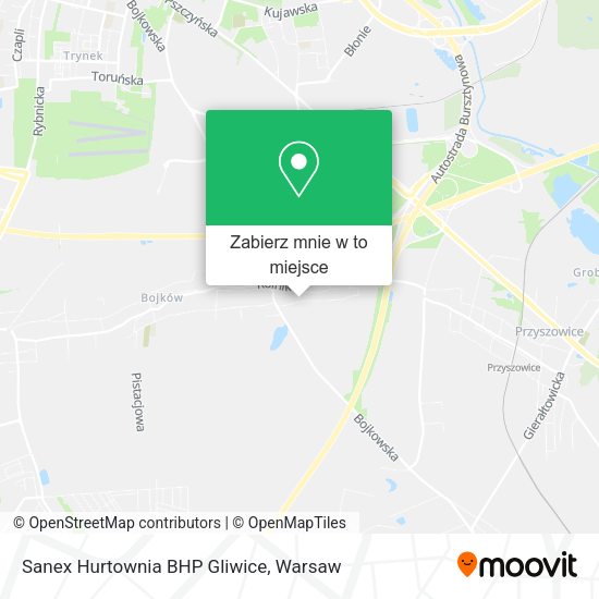 Mapa Sanex Hurtownia BHP Gliwice