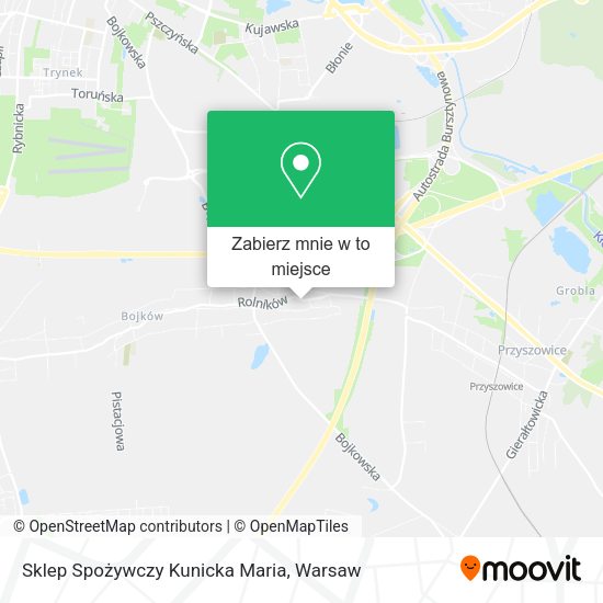 Mapa Sklep Spożywczy Kunicka Maria