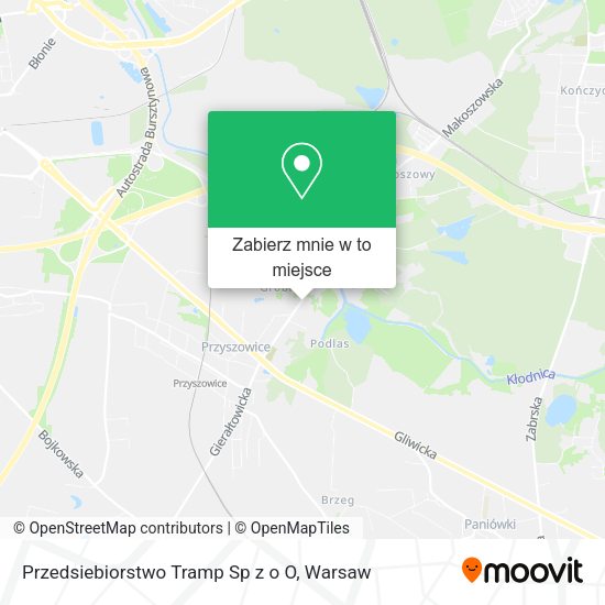 Mapa Przedsiebiorstwo Tramp Sp z o O