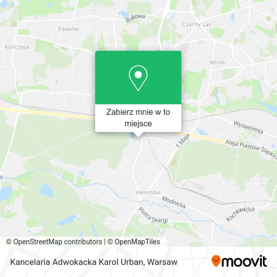 Mapa Kancelaria Adwokacka Karol Urban