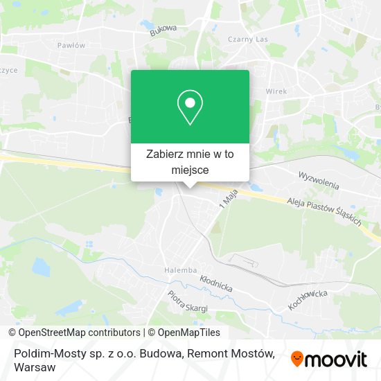 Mapa Poldim-Mosty sp. z o.o. Budowa, Remont Mostów