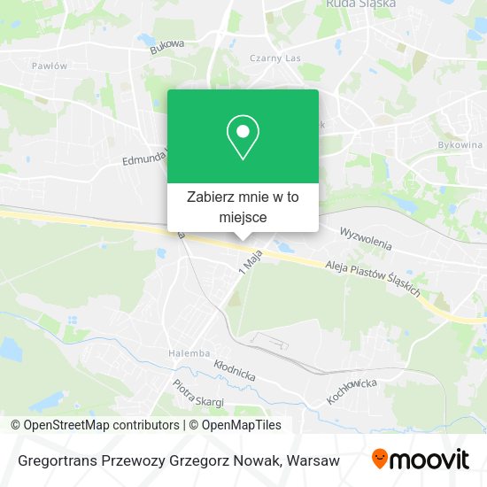 Mapa Gregortrans Przewozy Grzegorz Nowak