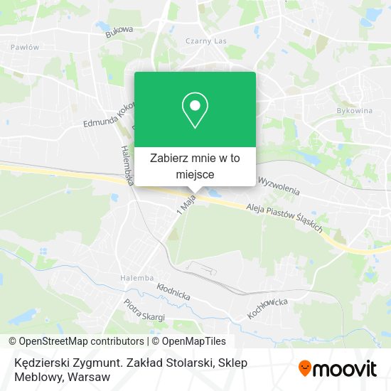 Mapa Kędzierski Zygmunt. Zakład Stolarski, Sklep Meblowy