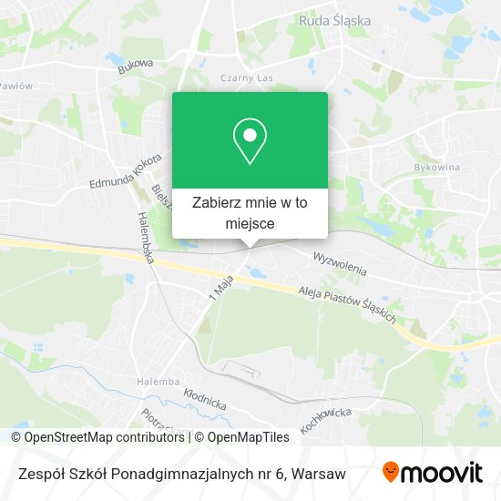 Mapa Zespół Szkół Ponadgimnazjalnych nr 6