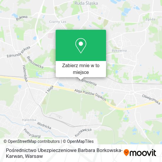 Mapa Pośrednictwo Ubezpieczeniowe Barbara Borkowska-Karwan