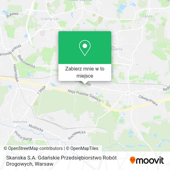 Mapa Skanska S.A. Gdańskie Przedsiębiorstwo Robót Drogowych