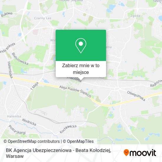 Mapa BK Agencja Ubezpieczeniowa - Beata Kołodziej