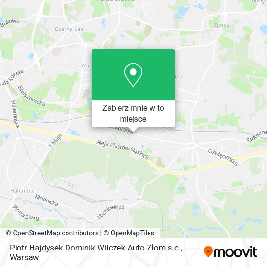 Mapa Piotr Hajdysek Dominik Wilczek Auto Złom s.c.