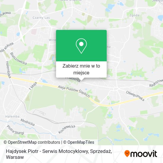 Mapa Hajdysek Piotr - Serwis Motocyklowy, Sprzedaż