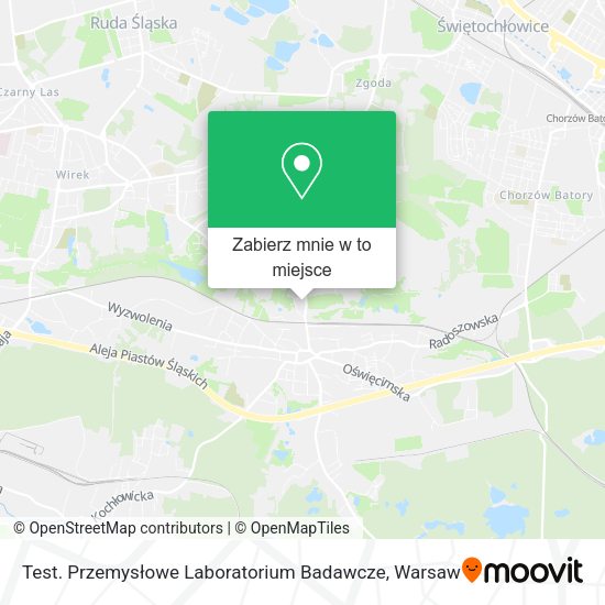 Mapa Test. Przemysłowe Laboratorium Badawcze