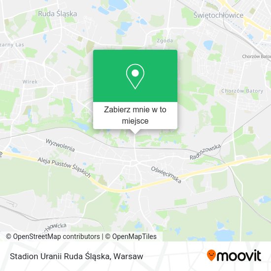 Mapa Stadion Uranii Ruda Śląska