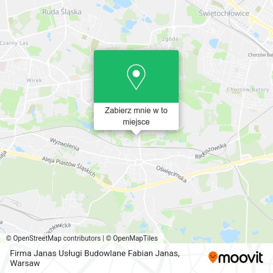 Mapa Firma Janas Usługi Budowlane Fabian Janas