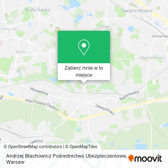 Mapa Andrzej Błachowicz Pośrednictwo Ubezpieczeniowe