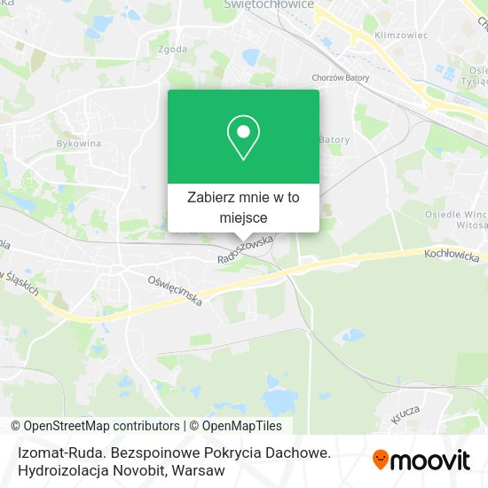 Mapa Izomat-Ruda. Bezspoinowe Pokrycia Dachowe. Hydroizolacja Novobit