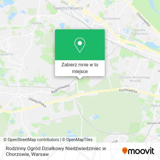 Mapa Rodzinny Ogród Działkowy Niedźwiedziniec w Chorzowie