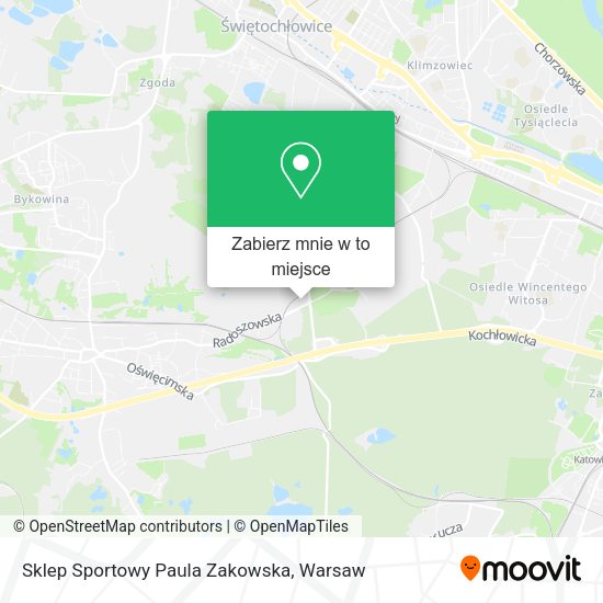 Mapa Sklep Sportowy Paula Zakowska