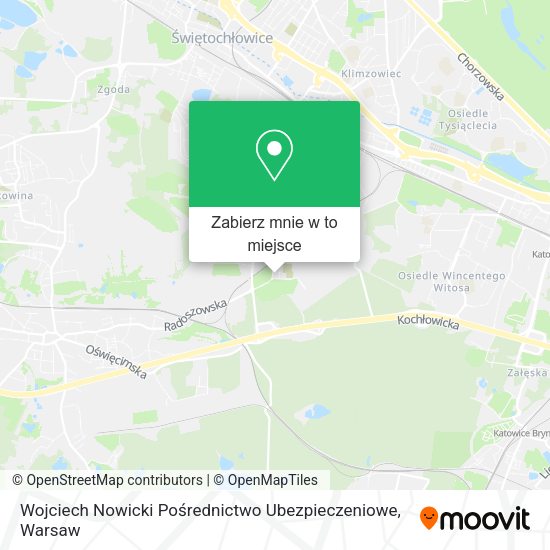 Mapa Wojciech Nowicki Pośrednictwo Ubezpieczeniowe