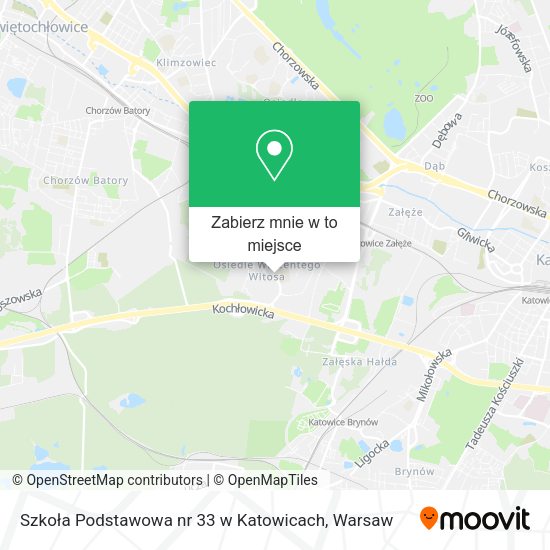 Mapa Szkoła Podstawowa nr 33 w Katowicach