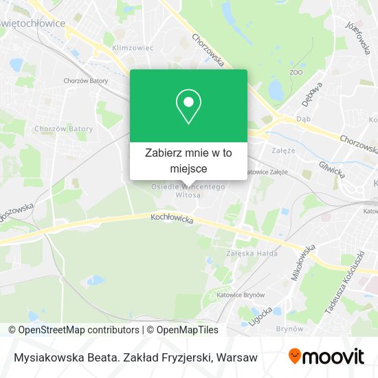 Mapa Mysiakowska Beata. Zakład Fryzjerski