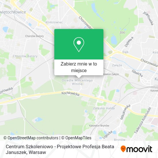 Mapa Centrum Szkoleniowo - Projektowe Profesja Beata Januszek