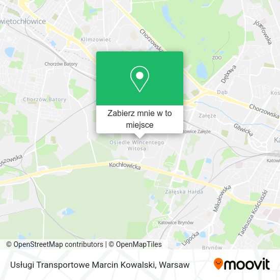 Mapa Usługi Transportowe Marcin Kowalski