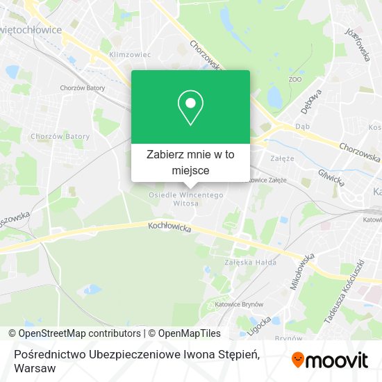 Mapa Pośrednictwo Ubezpieczeniowe Iwona Stępień