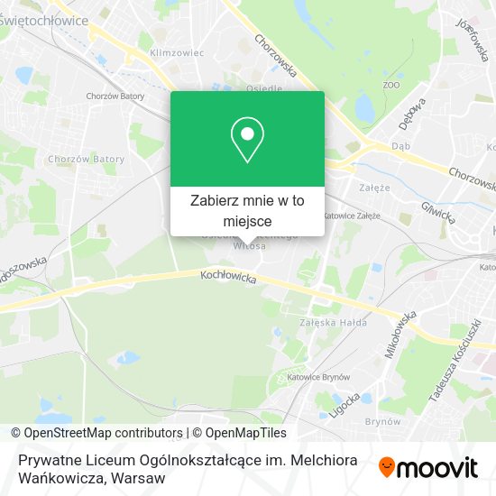 Mapa Prywatne Liceum Ogólnokształcące im. Melchiora Wańkowicza